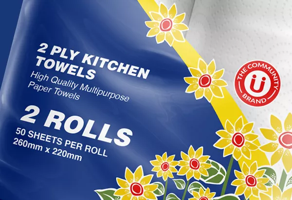 unity kitchen towels close up