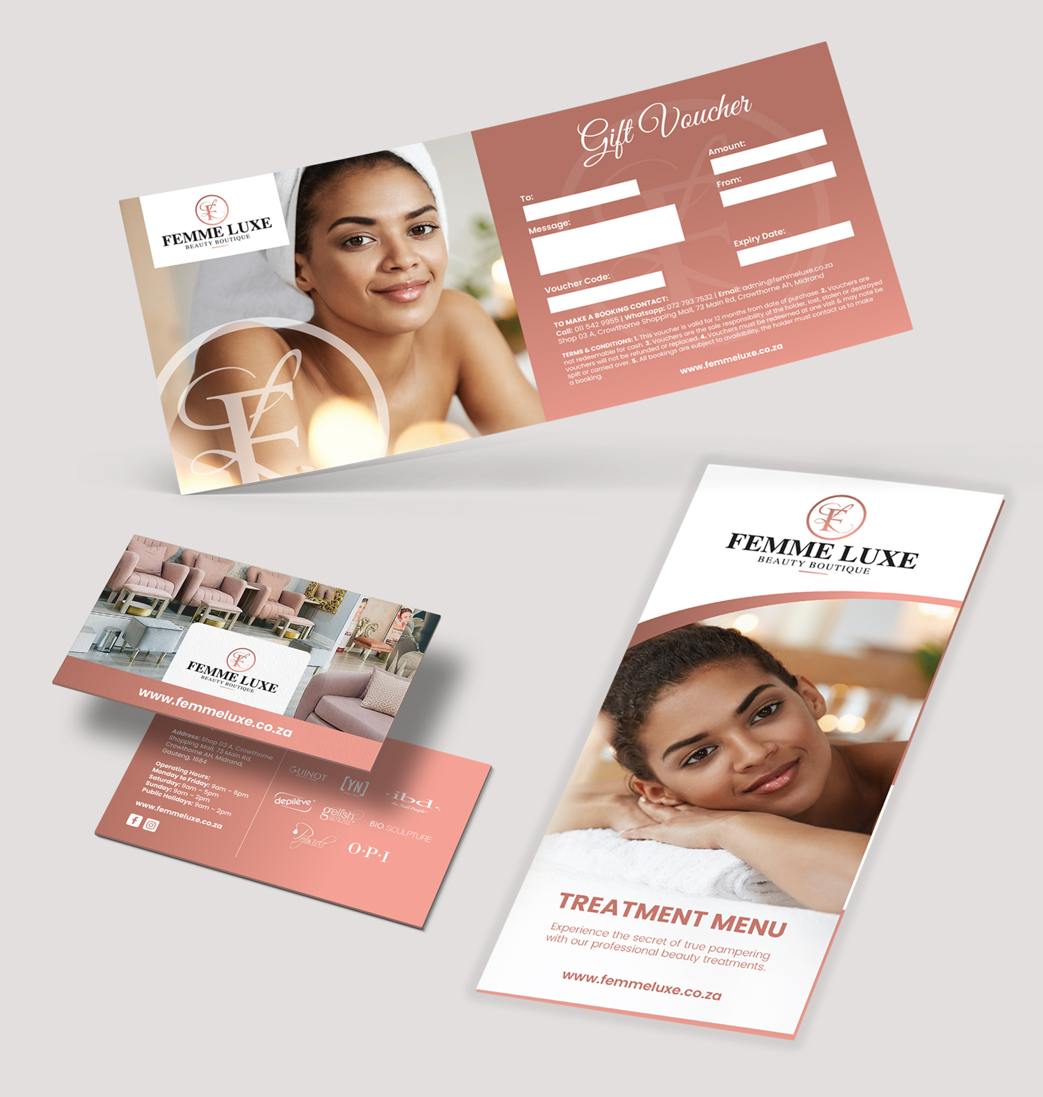 femme luxe branded items